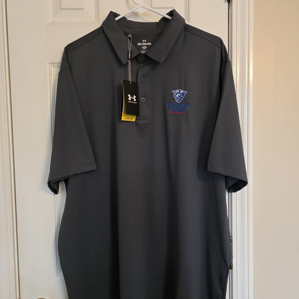 Georgia State NWT Gray Under Armour Polo Shirt